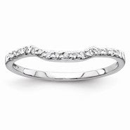 14k White Gold Diamond Wedding Band