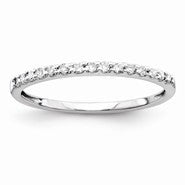 14k White Gold Diamond Wedding Band