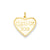 Class of 2014 Heart Charm in 14k Gold