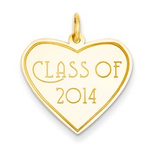 14k Gold Class of 2014 Heart Charm hide-image