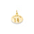 Oval 14 Charm in 14k Gold