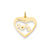 Class of 2014 Heart Cut Out Charm in 14k Gold