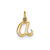 Initial Charm in 14k Yellow Gold