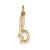 Initial Charm in 14k Yellow Gold