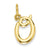 14k Yellow Gold Initial Charm hide-image