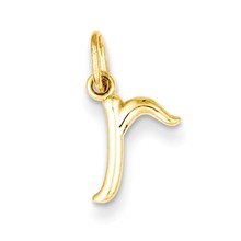 14k Yellow Gold Initial Charm hide-image