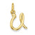 14k Yellow Gold Initial Charm hide-image