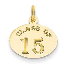 14k Gold Oval 15 Charm hide-image