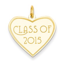 14k Gold Class of 2015 Heart Charm hide-image