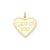 Class of 2015 Heart Charm in 14k Gold