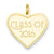 14k Gold Class of 2016 Heart Charm hide-image