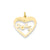 Class of 2015 Heart Cut Out Charm in 14k Gold