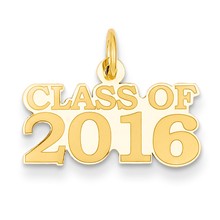 14k Gold Class of 2016 Charm hide-image