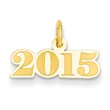 14k Gold Horizontal 2015 Charm hide-image