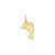 Hollow Dolphin Charm in 14k Gold