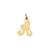 Die Struck Initial A Charm in 14k Yellow Gold