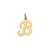 Die Struck Initial B Charm in 14k Yellow Gold