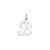 Die Struck Initial B Charm in 14k White Gold