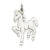 14k White Gold Solid Polished Horse Charm hide-image