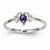 14k White Gold Genuine February Birthstone Heart Ring