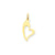 Open Heart Charm in 14k Gold