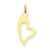 14k Gold Open Heart Charm hide-image