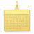 14k Gold Tuesday the First Day Calendar Pendant, Pendants for Necklace