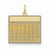 14k Gold Wednesday the First Day Calendar Pendant, Pendants for Necklace