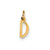 Small Slanted Block Initial D Charm in 14k Gold