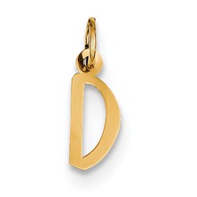 14k Gold Small Slanted Block Initial D Charm hide-image