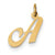 14k Gold Small Fancy Script Initial A Charm hide-image