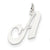 14k White Gold Medium Fancy Script Initial A Charm hide-image