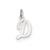 Small Script Initial D Charm in 14k White Gold