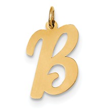 14k Gold Large Script Initial B Charm hide-image
