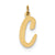 Large Script Initial C Charm in 14k Gold