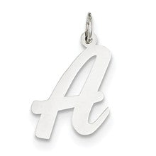 14k White Gold Large Script Initial A Charm hide-image