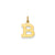 Small Block Initial B Charm in 14k Gold