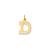 Small Block Initial D Charm in 14k Gold