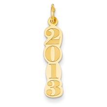 14k Gold Vertical 2013 Charm hide-image