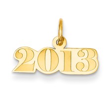 14k Gold Horizontal 2013 Charm hide-image