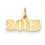 14k Gold Horizontal 2013 Charm hide-image