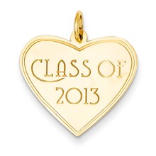 14k Gold Class of 2013 Heart Charm hide-image