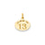 Oval 13 Charm in 14k Gold