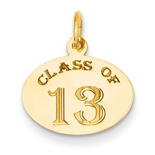 14k Gold Oval 13 Charm hide-image