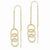 14k Triple Circle Threader Earrings