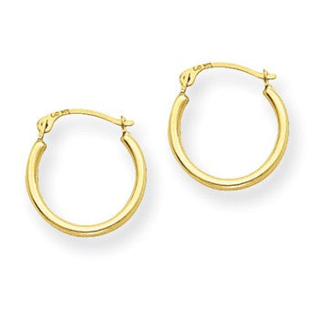 10k Yellow Gold Polished Hoop Earrings