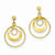 14k Yellow Gold Circle Post Earrings