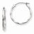 14k White Gold Twisted Hoop Earrings