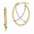 14k Two-tone Hoop Earrings