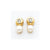 14k Yellow Gold Cultured Pearl CZ Earrings